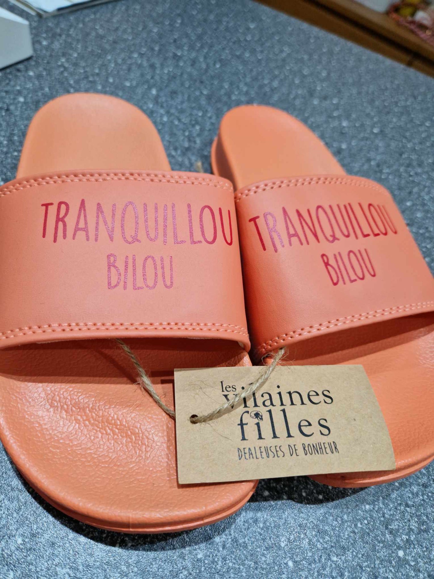 Claquettes « Tranquillou bilou »
