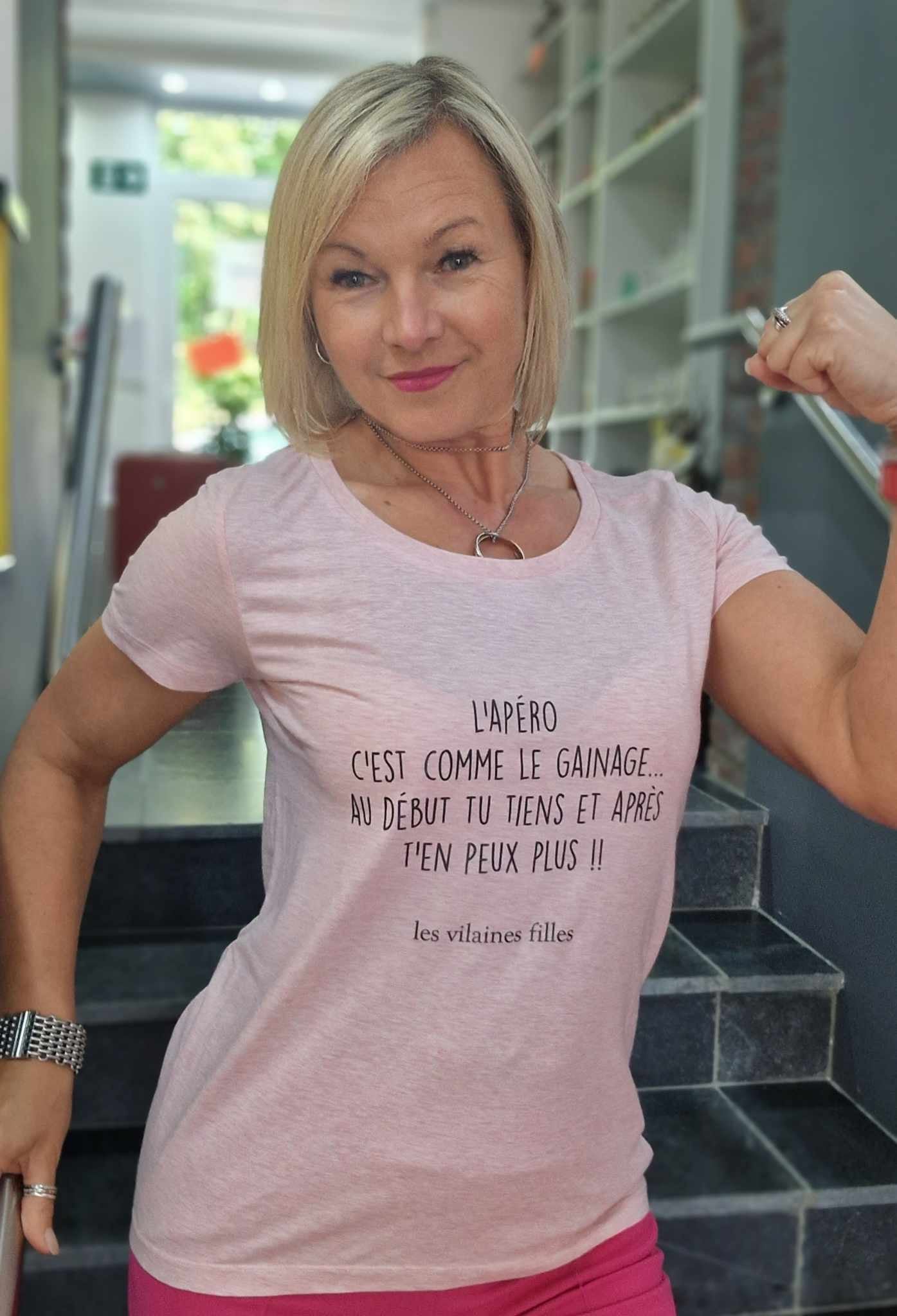 T-shirt « L’apéro c’est comme le gainage,… »