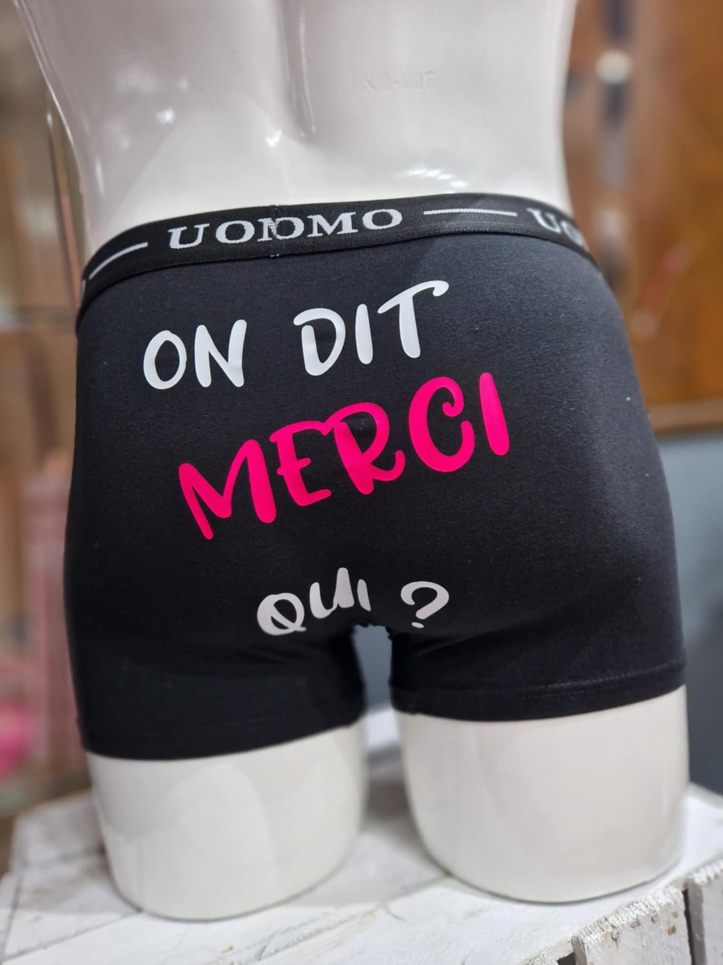 Boxer « On dit merci qui? »