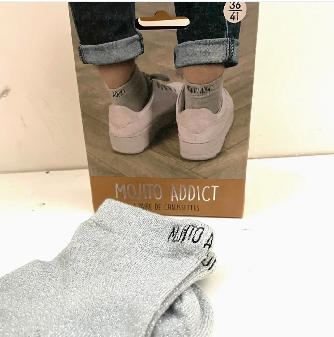 Chaussettes pailletées "Mojito Addict"