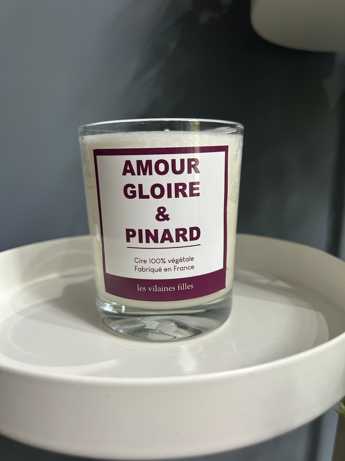 Bougie « Amour, gloire & pinard »