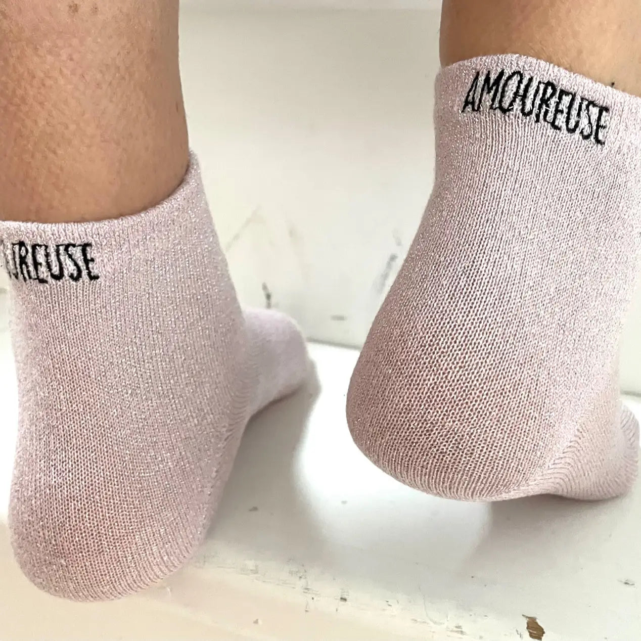 Chaussettes à paillettes « Amoureuse »