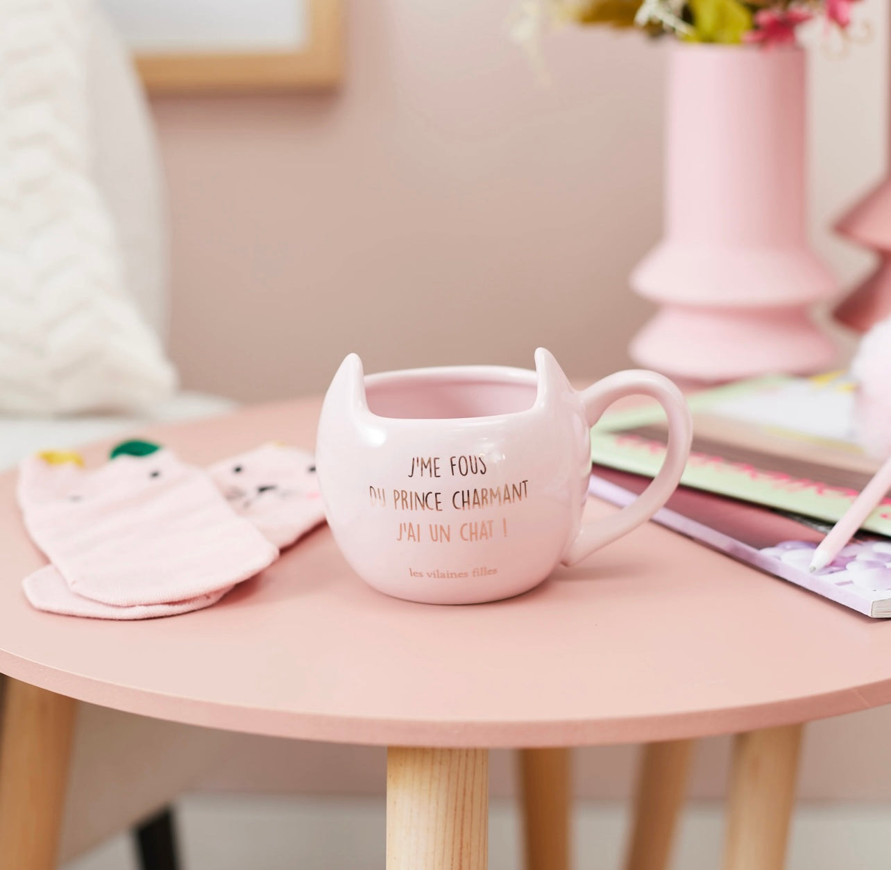 Coffret chaussettes et mug Chat