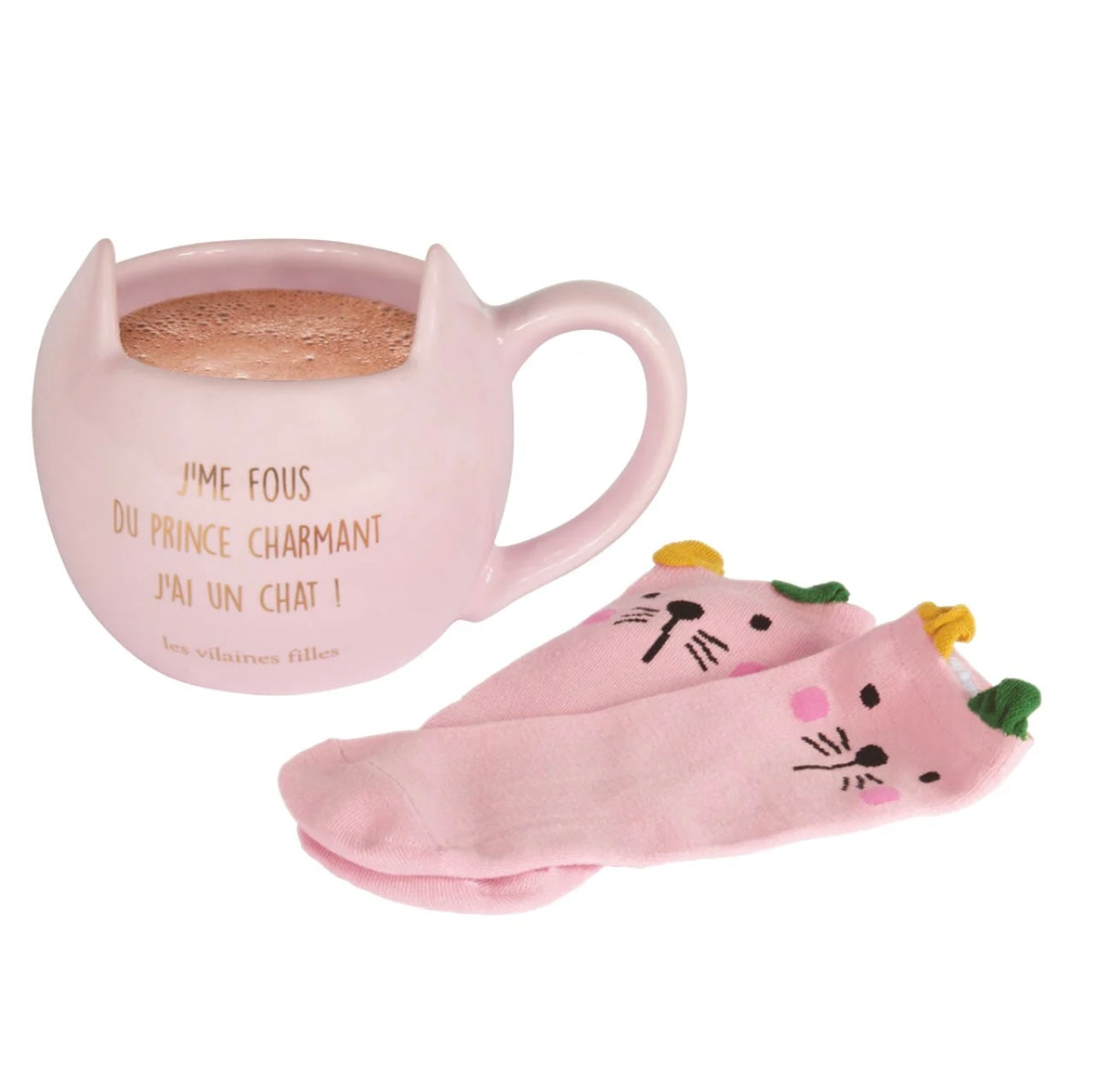 Coffret chaussettes et mug Chat