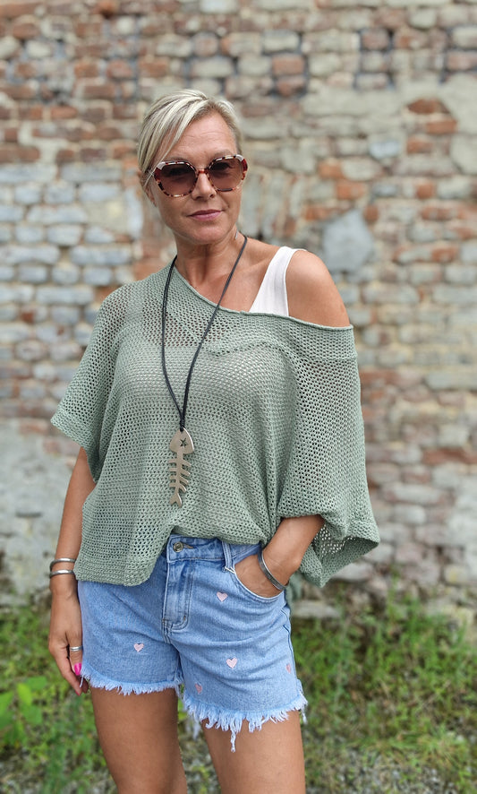 Blouse maille ample