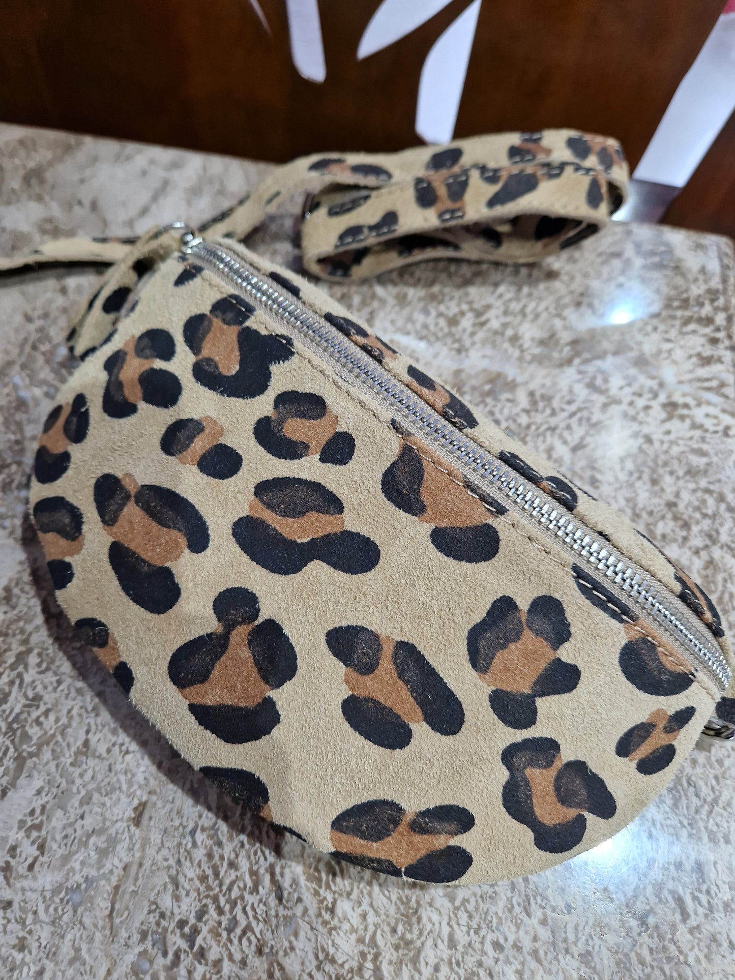 Sac banane en cuir véritable