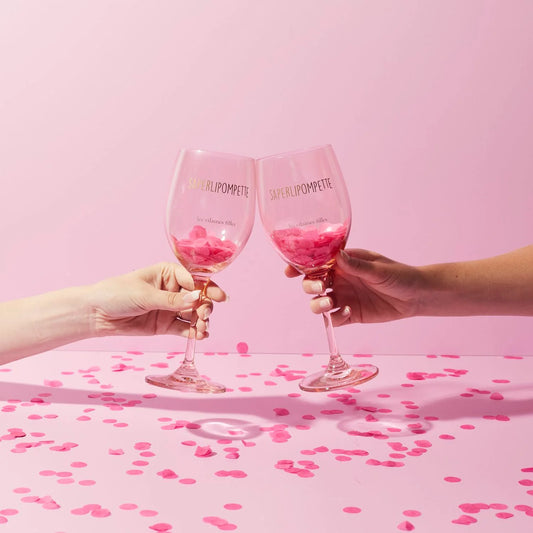 Coffret 2 verres à vin « Saperlipompette »
